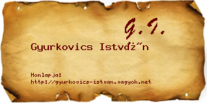 Gyurkovics István névjegykártya