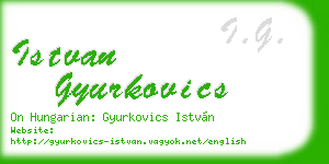 istvan gyurkovics business card