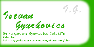 istvan gyurkovics business card